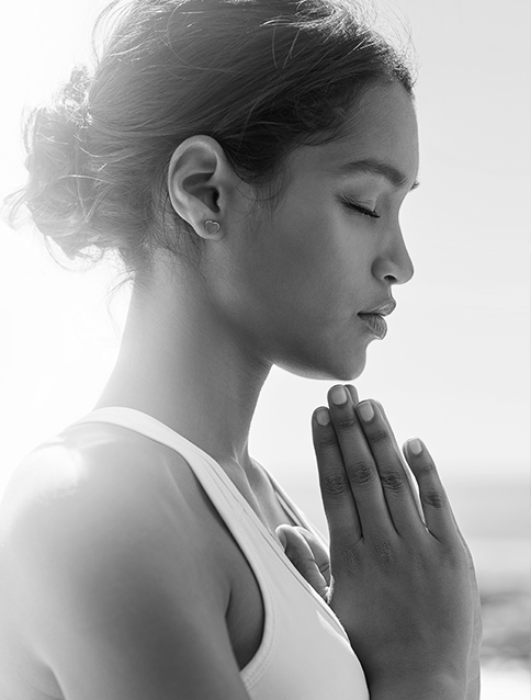 Woman in a moment of quiet meditation
